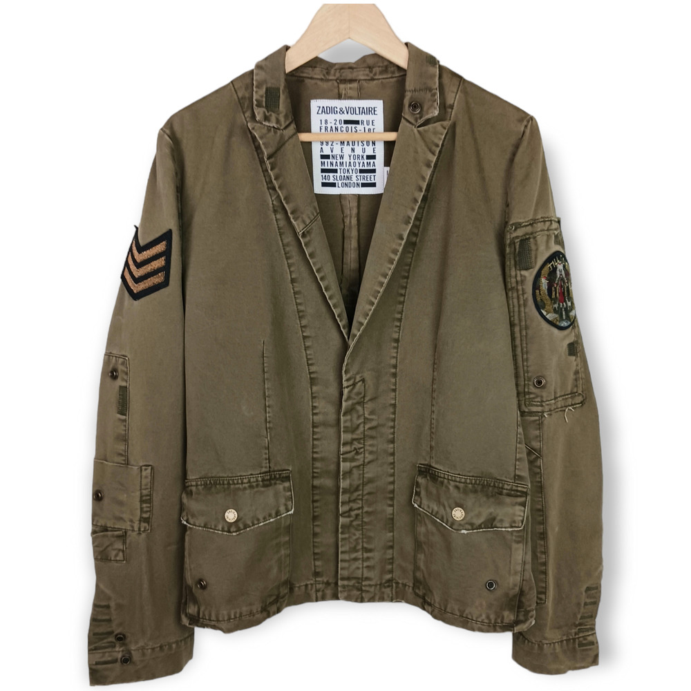 Zadig & Voltaire Virginia Grunge Military Jacket SZ Large